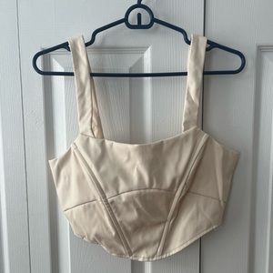 Faux Leather Corset Top